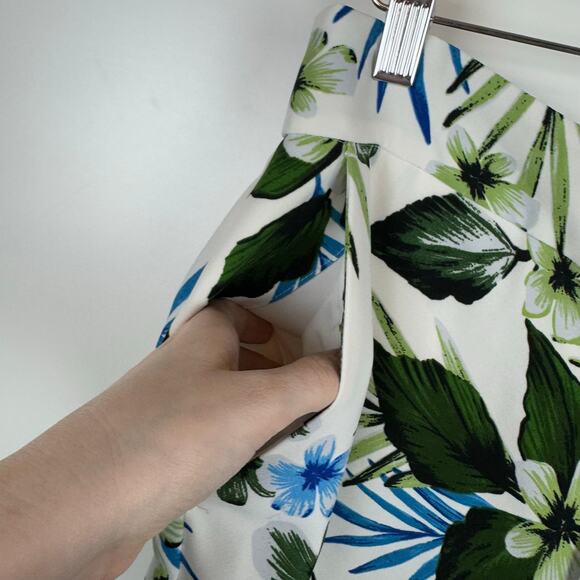 Banana Republic Womens High Rise Wide Leg‎ Floral Pants Sz 8 Tropical Vacation - Picture 5 of 16